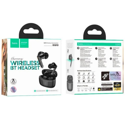 Безпровідні навушники Hoco EQ10 Black,чорний