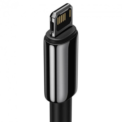 Кабель дата Baseus Tungsten Gold Lightning 1м Чёрный