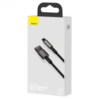 Кабель дата Baseus Tungsten Gold Lightning 1м Чёрный