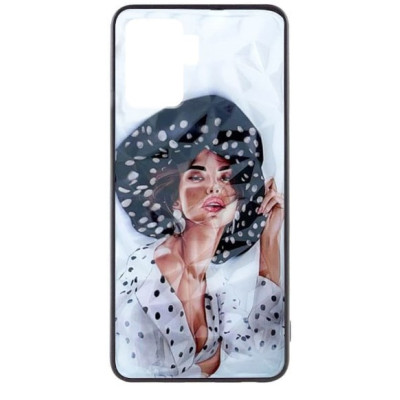 Чохол накладка Prisma Ladies OPPO Reno 5 Lite Дівчина в капелюсі