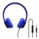 Накладні ігрові навушники-гарнітура з мікрофоном PC Borofone BO5 Сині
