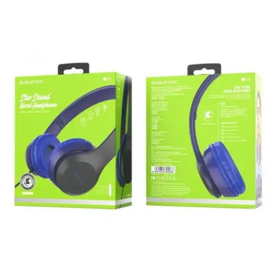 Накладные игровые наушники-гарнитура с микрофоном Hoco W106 Tiger Black, ЧерныеBorofone BO5 Синие