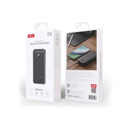 Универсальная мобильная батарея Повербанк XO PR239 PD+QC 3.0 22.5W 20000mAh Чёрный Универсальная мобильная батарея Повербанк XO PR239 PD+QC 3.0 22.5W 20000mAh Чёрный