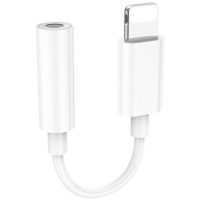 Перехідник аудіокабель Hoco LS34 Lightning - 3.5 Білий