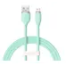 Кабель дата Baseus Jelly Lightning 1.2м Зеленый