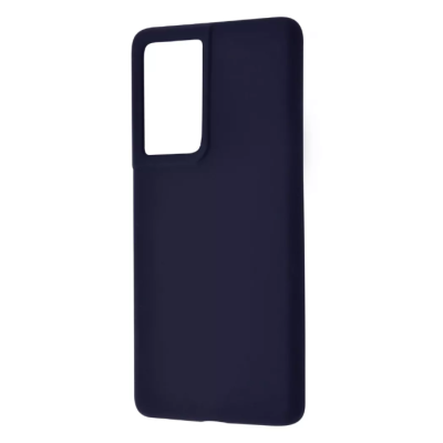 Чехол накладка Wave Full  G998 (S21 Ultra) Синяя/Midnight Blue