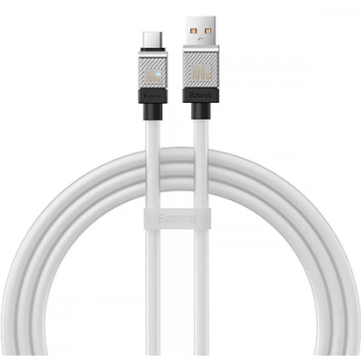 Кабель дата Baseus CoolPlay USB Type A - Type-C 100W 2м Білий