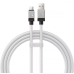 Кабель дата Baseus CoolPlay USB Type A - Type-C 100W 2м Білий