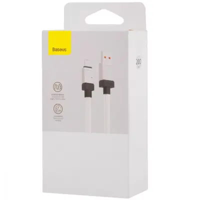 Кабель дата Baseus CoolPlay USB Type A - Type-C 100W 2м Білий