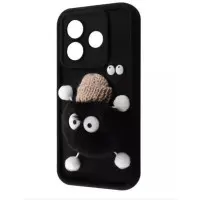 Чехол накладка Pretty Things Xiaomi Redmi 9 Чорна/ Fluffy Black