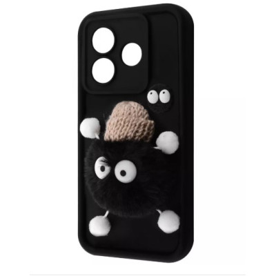 Чехол накладка Pretty Things Xiaomi Redmi Note 11 Чорна/ Fluffy Black