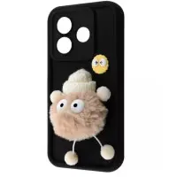 Чехол накладка Pretty Things Xiaomi Redmi Note 9S / Note 9 Pro Чорна/ Fluffy White