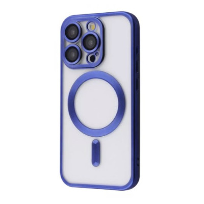 Чехол накладка Metal Matte MagSafe  iPhone 15 Pro Blue Titanium
