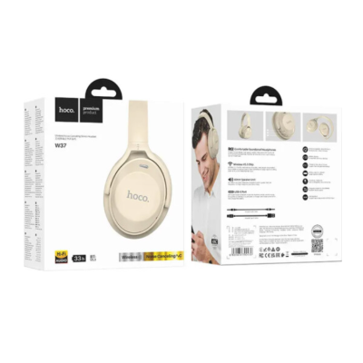 Безпровідні повнорозмірні навушники Hoco W37 Bluetooth Headphones Stereo Gold Champagne, золоті