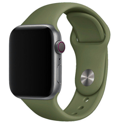 Ремінець Apple Watch 38мм Силікон Зелений/ Olive 2од.