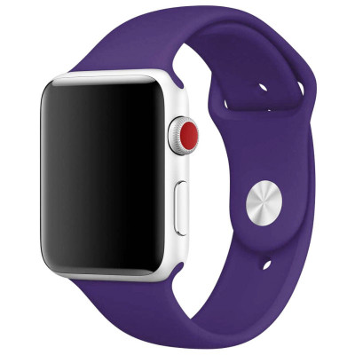 Ремінець Apple Watch 42мм Силікон Фіолетовий /Amethyst 2од.
