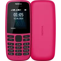 Кнопковий телефон Nokia 105 Single Sim 2019 Pink, рожевий