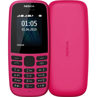 Кнопочный телефон Nokia 105 Single Sim 2019 Pink, розовый