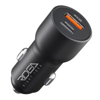 Автомобильное зарядное устройство Ridea RCC-30110 QPow 1 USB/1 USB-C 30W Black, Черный
