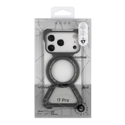 Чехол Накладка Titanium ArmorX MagSafe iPhone 17 Pro Черная