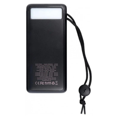 Універсальна мобільна батарея Повербанк VEGER Built-in LED Flash 56000mAh 202.2W Чорний [X]