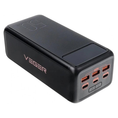 Універсальна мобільна батарея Повербанк VEGER Built-in LED Flash 56000mAh 202.2W Чорний [X]