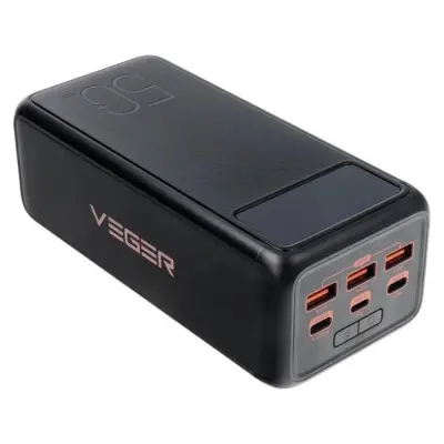 Універсальна мобільна батарея Повербанк VEGER Built-in LED Flash 56000mAh 202.2W Чорний [X]