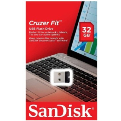 USB 32Gb San Disk Cruzer Fit USB 2.0 Чорна