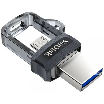 Флеш память USB 32Gb San Disk Ultra Dual (G46) microUSB to USB