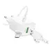 Мережевий зарядний пристрій Borofone BAS12A 1USB 18W QC3.0 + Micro USB White, Білий