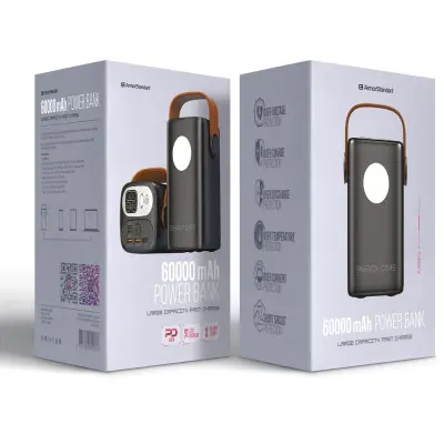Універсальна мобільна батарея Повербанк ArmorStandart EnergyCore ASB60 60000mAh PD100W Чорний