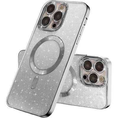 Чохол накладка Cosmic Shiny Magnetic iPhone 13 Pro Срібна