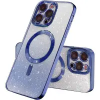 Чохол накладка Cosmic Shiny Magnetic iPhone 15 Pro Max Синя