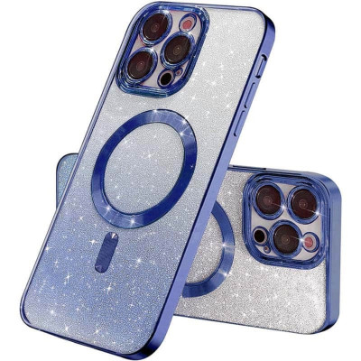 Чохол накладка Cosmic Shiny Magnetic iPhone 15 Pro Max Синя