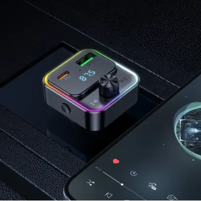 FM Трансмітер Hoco E81 Fantasy PD30W+QC3.0 Black, Чорний FM Трансмітер Hoco E81 Fantasy PD30W+QC3.0 Black, Чорний