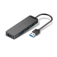 USB хаб Vention 4-port USB3.0 Black, Чорний USB хаб Vention 4-port USB3.0 Black, Чорний