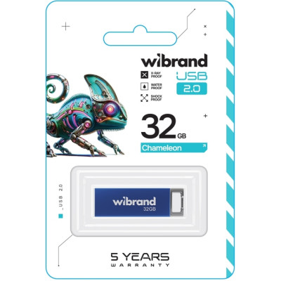 Флеш пам'ять USB 32Gb Wibrand Chameleon USB 2.0 Синя