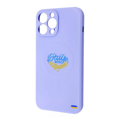 Чехол накладка WAVE Ukraine MagSafe iPhone 13 Pro Max Оставайся с Украиною