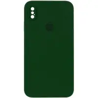 Чехол накладка HC iPhone XS Max Зеленая/Army Green Square Full