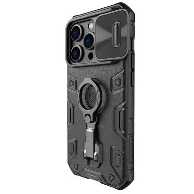 Чехол накладка Nillkin Camshield ArmorPhone 14 Pro Max Чёрная