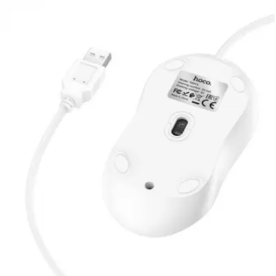 Проводная Мышь USB Hoco GM13 White, Белый Проводная Мышь USB Hoco GM13 White, Белый