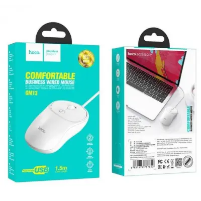 Проводная Мышь USB Hoco GM13 White, Белый Проводная Мышь USB Hoco GM13 White, Белый