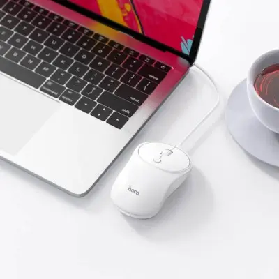 Проводная Мышь USB Hoco GM13 White, Белый Проводная Мышь USB Hoco GM13 White, Белый