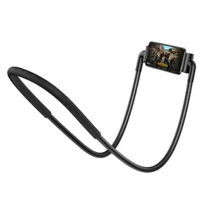 Тримач Baseus Neck-Mounted Lazy Bracket Black, Чорний Тримач Baseus Neck-Mounted Lazy Bracket Black, Чорний
