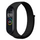 Ремешок Нейлон Mi Band 3/4/5/6 Черный