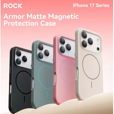 Чохол накладка Rock Armor Matte MagSafe iPhone 17 Pro Чорна Чохол накладка Rock Armor Matte MagSafe iPhone 17 Pro Чорна