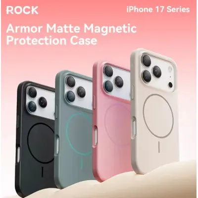 Чехол накладка Rock Armor Matte MagSafe iPhone 17 Pro Черная
