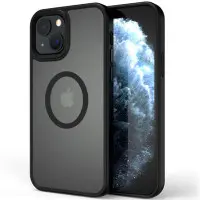 Чехол накладка Metal Buttons with MagSafe iPhone 13 Черная