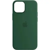 Чехол накладка Leather Case with MagSafe iPhone 12/12 Pro Зеленый/Pine green (AA+)
