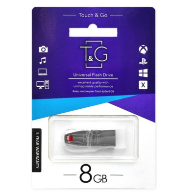 Флеш память USB 8Gb T&G Metal 115 Сталевий